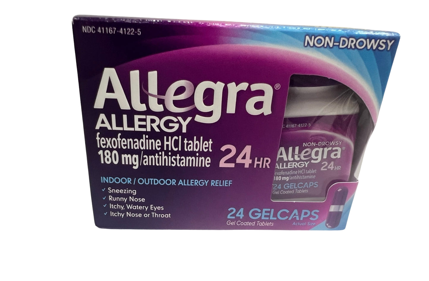 Allegra 24 Hour Allergy Relief Gel caps, 24 count