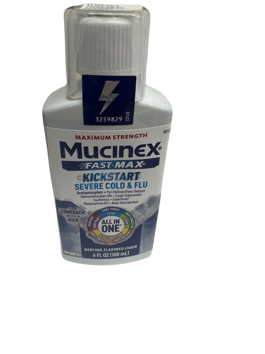 Mucinex Fast-Max Kickstart Adult Liquid Cold & Flu Treatment, 6 oz