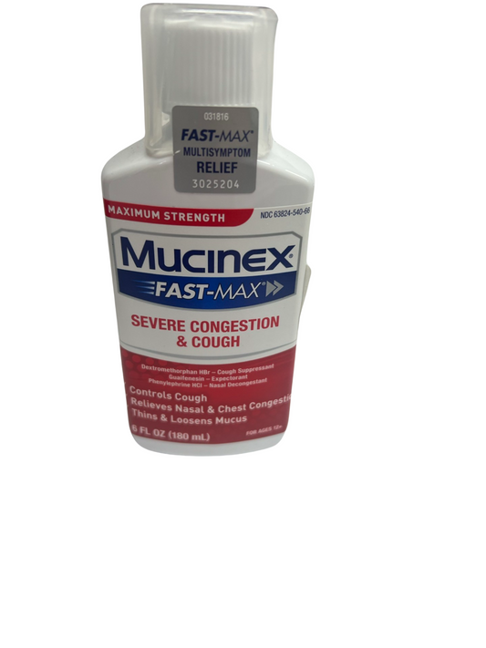 Mucinex Fast Max Severe Congestion and Cough, 6 oz