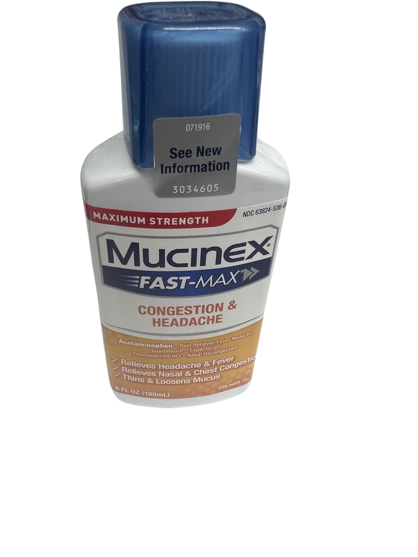 Mucinex Fast-Max Adult Congestion & Headache Liquid, 6 oz