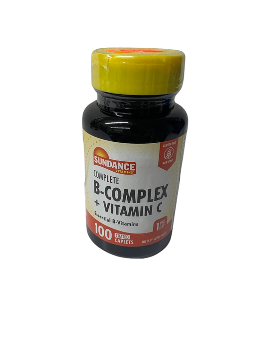 Sundance Vitamins Complete B-Complex + Vitamin C, 100 count