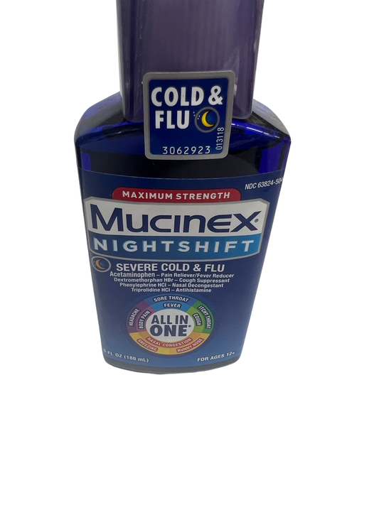 Mucinex Max Strength Severe Cold & Flu Medicine Nighttime