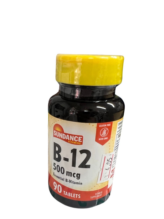 Sundance B-12 500 mcg, 90 tablets