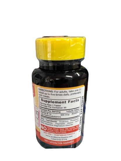 Sundance B-12 500 mcg, 90 tablets